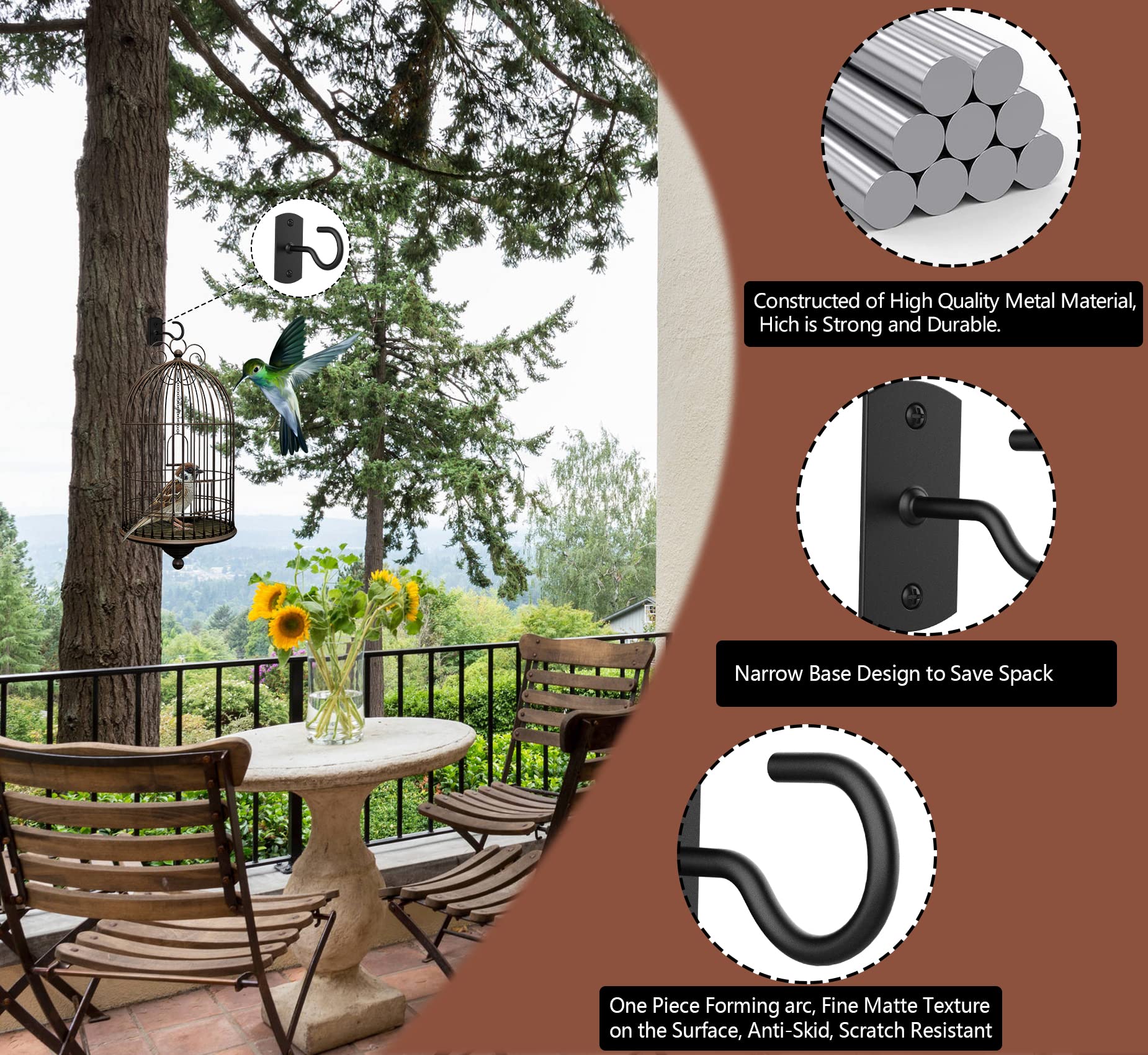 HASTHIP 2Pcs Ceiling Hooks Wall Hooks for Hanging Planters Screw Fixed Metal Hanging Hooks Gardening Hanging Planters Hooks Utility Ceiling Hooks for Gardening Decoration HASTHIP 2Pcs Ceiling Hooks Wall Hooks for Hanging Planters Screw Fixed Metal Hanging Hooks Gardening Hanging Planters Hooks Utility Ceiling Hooks for Gardening Decoration